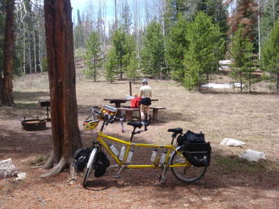 Picnic at Lynx Pass NF Campground.
